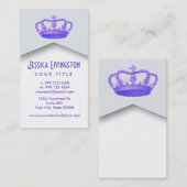 Kronen-Abgabe-Prinzessin-oder Königin-Schablone V2 Visitenkarte (Vorne/Hinten)