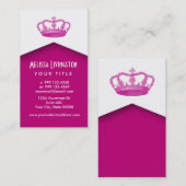Kronen-Abgabe-Prinzessin-oder Königin-Schablone V9 Visitenkarte (Vorne/Hinten)