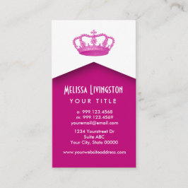 Kronen-Abgabe-Prinzessin-oder Königin-Schablone V9 Visitenkarte