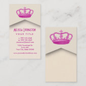 Kronen-Abgabe-Prinzessin-oder Visitenkarte (Vorne/Hinten)