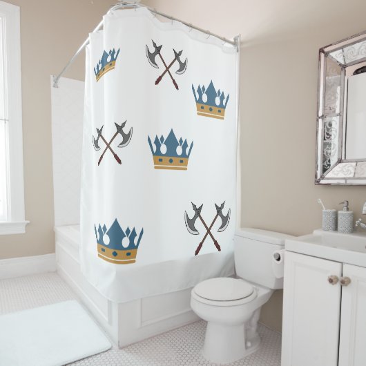 Kronen & Achsen Duschvorhang (Beispiel)