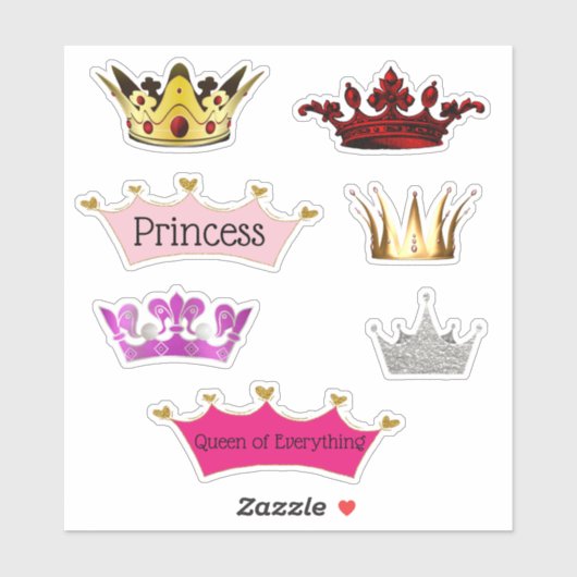 Kronen Aufkleber (Blatt)