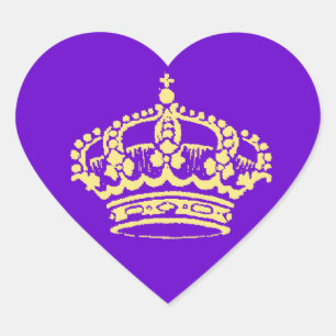 Kronen-Aufkleber Herz-Aufkleber