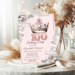 Kronen Blumen 100. Geburtstagsfeier der Prinzessin Einladung