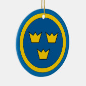 Kronen Flygvapnet Emblem des Schwede-drei Keramikornament (Rechts)