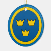 Kronen Flygvapnet Emblem des Schwede-drei Keramikornament (Links)