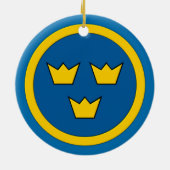 Kronen Flygvapnet Emblem des Schwede-drei Keramikornament (Hinten)