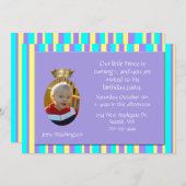 Kronen-Geburtstags-Party Einladung Prinz-Bezaubern (Vorne/Hinten)