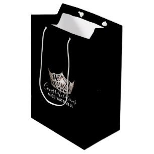 Kronen-Geschenk-Tasche Miss Amerikas silberne Mittlere Geschenktüte