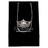 Kronen-Geschenk-Tasche Miss Amerikas silberne Mittlere Geschenktüte (Rückseite)