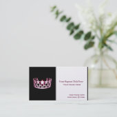 Kronen-Gewohnheits-Visitenkarten Art Fräuleins USA Visitenkarte (Stehend Vorderseite)