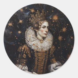 Kronen-Josephine - Rundkleber für Stationerie Runder Aufkleber