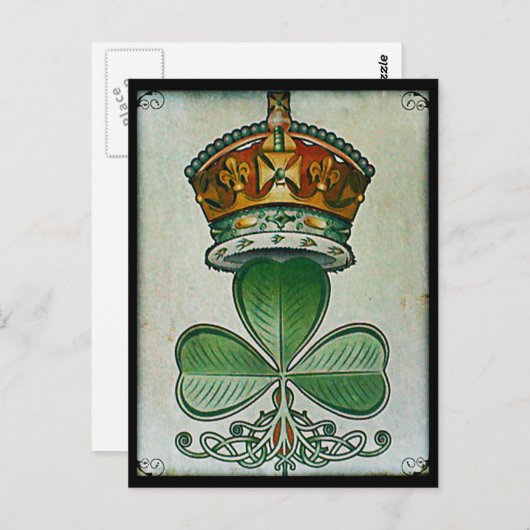 Kronen & Kleeblatt Postkarte. Postkarte (Vorne/Hinten)