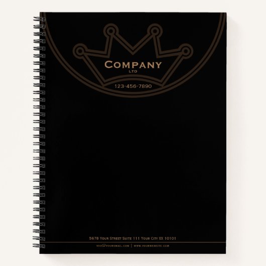 Kronen-Logo-SpiralNotebook Notizblock (Vorderseite)