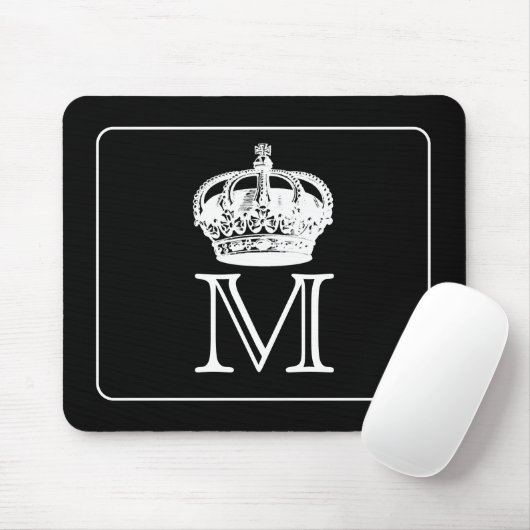 Kronen-Monogramm Mousepad (Mit Mouse)