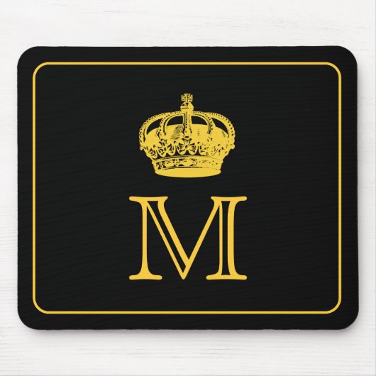 Kronen-Monogramm Mousepad (Vorne)