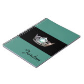 Kronen-Notizbuch-individueller Name Notizblock (Linke Seite)