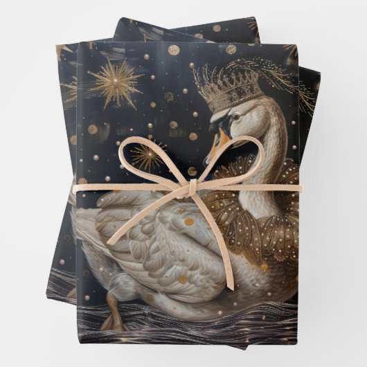 Kronen - Ölgemälde - Geschenkpapier (Beispiel)