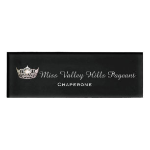 Kronen-Rechteck-Namensschild Miss Amerikas Namenschild