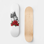 KRONEN-SCHÄDEL-ROSE Skateboard (Vorderseite)
