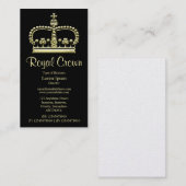 Krönen Sie Symbol 06 3D - #F7EDA5 auf Schwarzem Visitenkarte (Vorne/Hinten)
