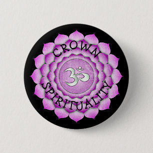 KRONEN-SPIRITUALITÄT LILA Chi Chakra Knopf Button