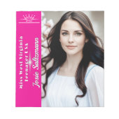 Kronen-Touch Sunburst Pageant Autograph Notepad Notizblock (Vorderseite)