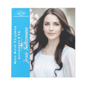 Kronen-Touch Sunburst Pageant Autograph Notepad Notizblock (Vorderseite)