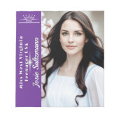 Kronen-Touch Sunburst Pageant Autograph Notepad Notizblock (Vorderseite)