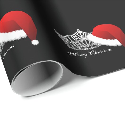Kronen-u. Weihnachtsmannmütze-Weihnachten Giftwrap Geschenkpapier (Rolleneckpunkt)