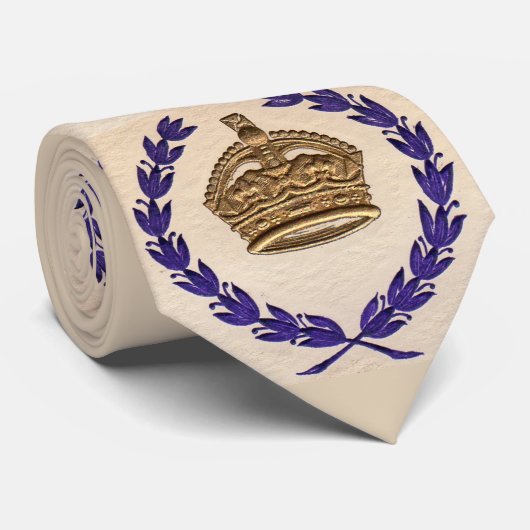 Kronen- und Gartendruck Krawatte (Gerollt)