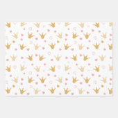 Kronen und Herzen  Geschenkpapier Set (Vorderseite)