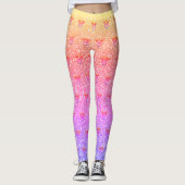 Kronen- und Herzpastel Print Leggings (Vorderseite)