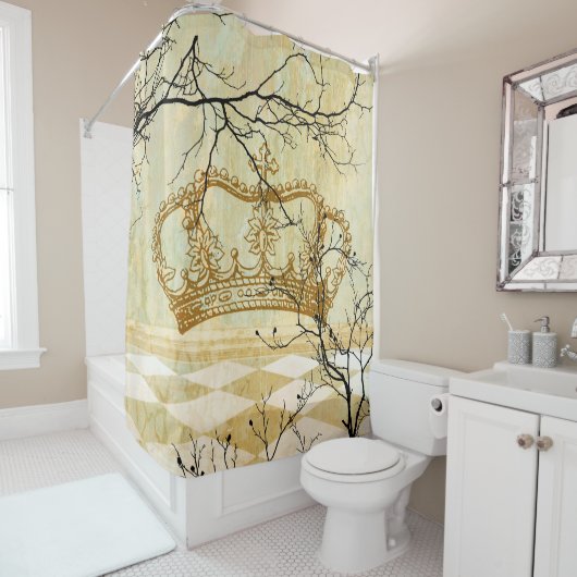 Kronen-und Niederlassungs-Fantasie Duschvorhang (Beispiel)