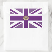 Kronen- und Unionsbuchenflagge Rechteckaufkleber Rechteckiger Aufkleber (Tasche)