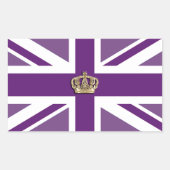 Kronen- und Unionsbuchenflagge Rechteckaufkleber Rechteckiger Aufkleber (Vorderseite)