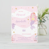 Kronen unter dem Party für Mädchen Einladung (Stehend Vorderseite)