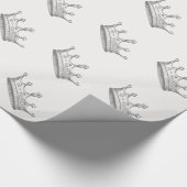 Kronen-Vintage Kunst Geschenkpapier (Ecke)