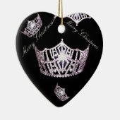 Kronen-Weihnachtsverzierung Miss Amerikas silberne Keramik Ornament (Rechts)