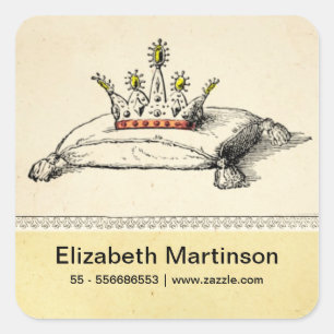 Kronenaufkleber Quadratischer Aufkleber