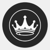 Kronenaufkleber Runder Aufkleber (Vorderseite)