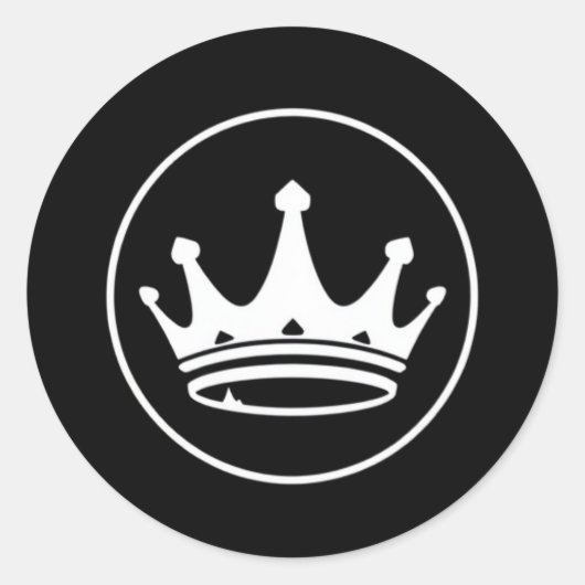 Kronenaufkleber Runder Aufkleber (Vorderseite)