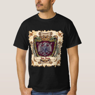 Kronenbanner Adler Nachname T-Shirt