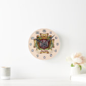 Kronenbanner Adlername Runde Wanduhr (Zuhause)
