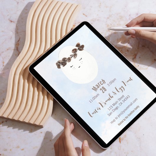 Kroneneier Brunch & Eierjagd Einladung