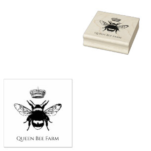 Kronenfarm oder Apiary Gummistempel