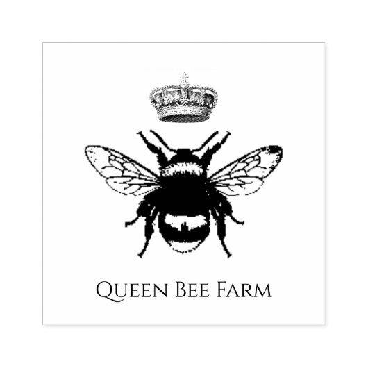 Kronenfarm oder Apiary Gummistempel (Prägung)
