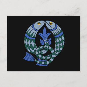 Kronenfisch im Mittelalter Postkarte