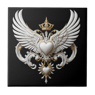 Kronenflügel-Emblem Fliese