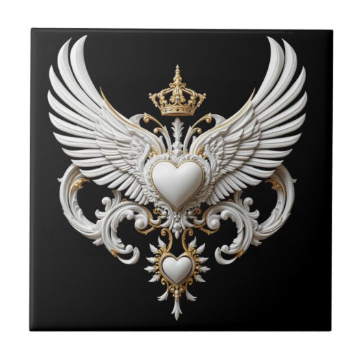 Kronenflügel-Emblem Fliese (Vorderseite)